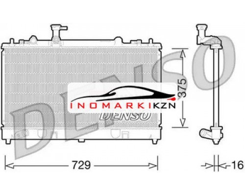 Заказать Радиатор охлаждение двигателя DENSO DRM44028 на Mazda 6 I (GG) (2002–2005) в Казани