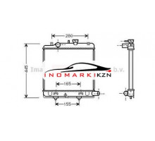 Радиатор MAZDA DEMIO 1.3 1.5 98-01 на Mazda 2 III (DJ) (2014–н. в.)