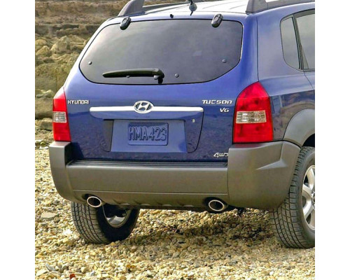 Купить Бампер задний в цвет кузова Hyundai Tucson 1 (2004-2010) под две трубы и расширители в Казани