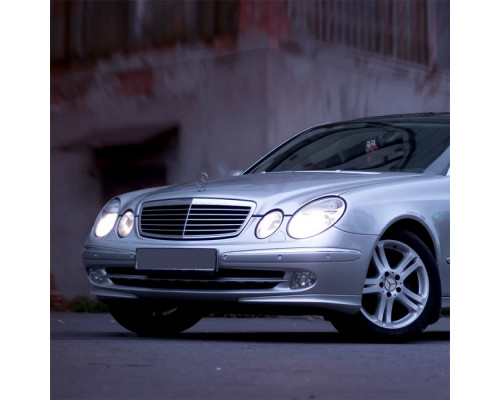 Заказать Бампер передний в цвет кузова Mercedes E-Class W211 (2002-2006) с омывателем в Казани